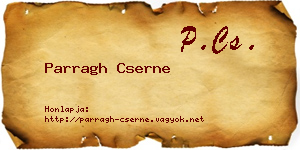 Parragh Cserne névjegykártya